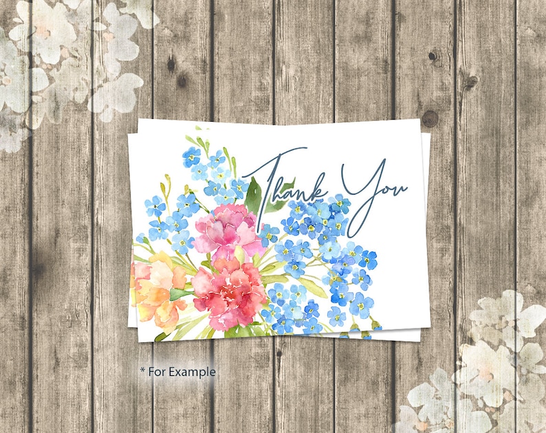 Watercolor Floral Clipart Carnations /& Forget Me Not Flowers Digital Download Bouquet Wreath Carnation Forget-Me-Not Free Commercial Use Png