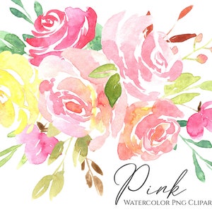 Watercolor Blush Pink Flowers Clipart Gentle Light Wedding Bouquet Frame Wreath Romantic Clip Art Digital Download Free Commercial Use Png