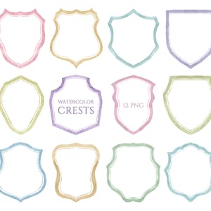 Imágenes Prediseñadas de marcos de formas de crestas de acuarela, Imágenes prediseñadas de boda romántica pintadas a mano, Descarga digital de uso comercial gratuito, Bordes PNG pastel