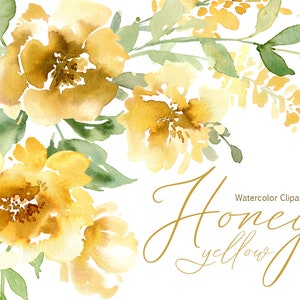 Aquarela Flores Clipart Amarelo Marrom Casamento Floral Clip Art Aquarela Buquês Coroa De Flores Download Digital Peônias Uso Comercial Gratuito PNG