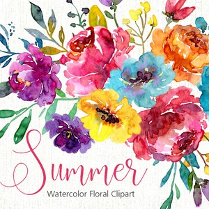 Download Watercolor Flowers Etsy
