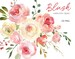 Blush Watercolor Floral Clipart Free Commercial Use Pink Yellow Flowers Light Aquarelle Roses Peonies Bouquets Digital Download Clip Art PNG 