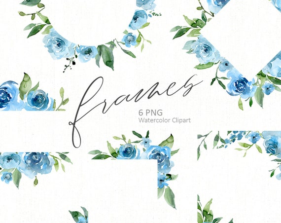Acuarela Floral Clipart Marcos Fronteras Azul Turquesa Flores - Etsy España Acuarela Floral Clipart Marcos Fronteras Azul Turquesa Flores - Etsy España