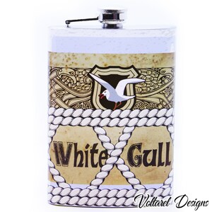 White Gull  8oz Flask