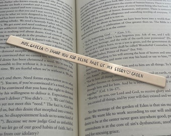 Customizable Teacher Bookmark Gift, Tacher Appreciation Gifts, Teacher Gift Idea, Christmas Gift For Teacher, End of Year Teacher Gift, Gift