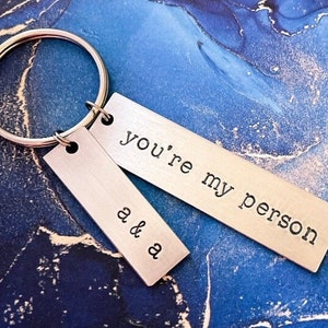 Best Friend Gift Best Friend Keychain, key ring Gift Personalized gift for her You're my person Youre my person Greys Anatomy