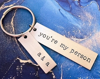 Best Friend Gift Best Friend Keychain, key ring Gift Personalized gift for her You're my person Youre my person Greys Anatomy