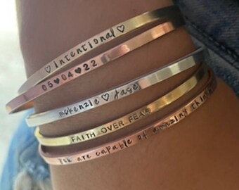 galentines day gifts Bulk - inspirational Gifts for sorority Sister, Best Friend Birthday Gift, 1/8th custom cuff Be kind of a Btch Bracelet