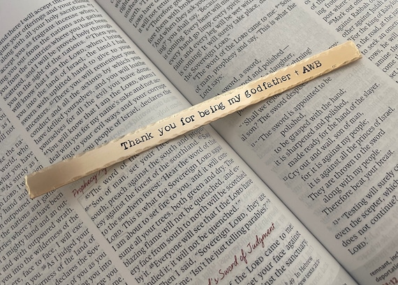 Custom Godfather Bookmark, Godfather gift from Godson, Godparent Bookmark, Personalized Godmother Gift, Confirmation Sponsor Gift, Easter
