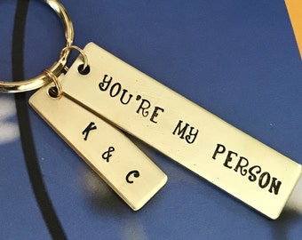 Best Friend Gift Best Friend Keychain, key ring Gift Personalized gift for her You're my person Youre my person Greys Anatomy