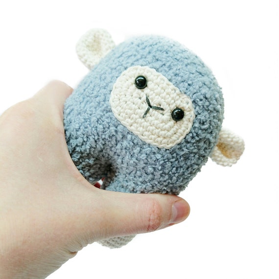 Amigurumi Crochet Plush Sheep Toy Stuffed Animal Knitted Lamb Doll Plushie Lamb Handmade Toy Valentines Day Gift Idea Crochet Toy For Babies