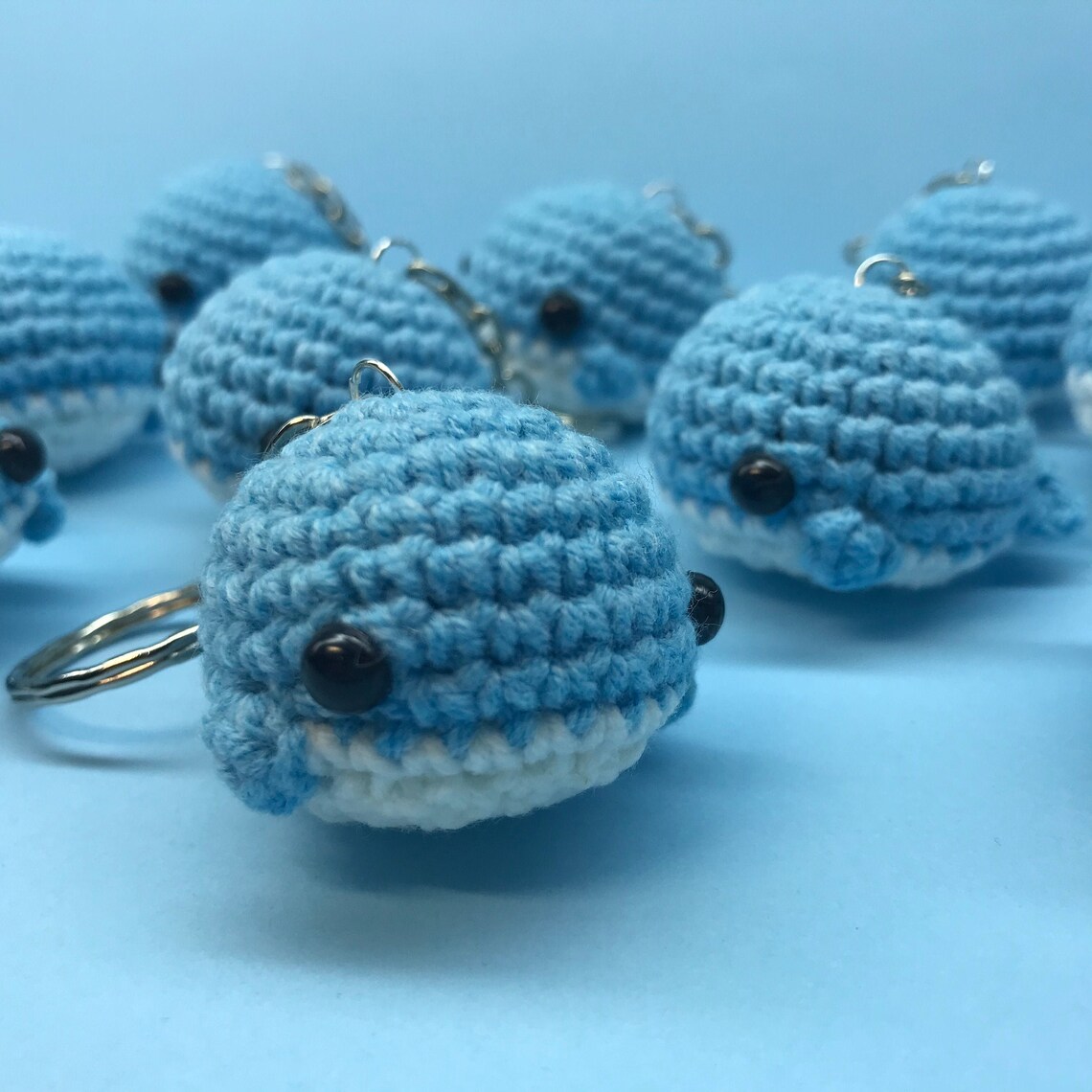 Crochet whale keychain toy Cute animal keychains Whale Etsy
