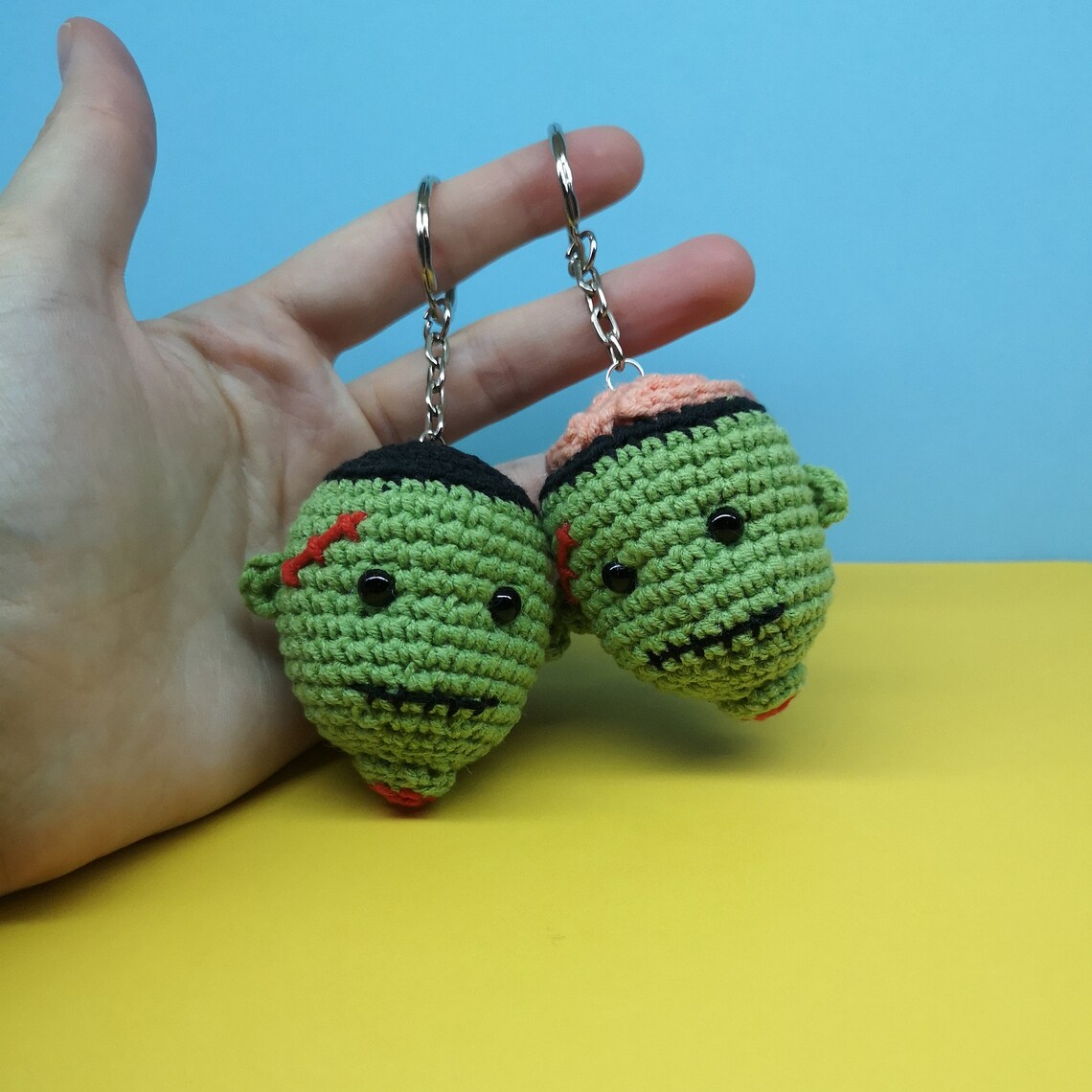 Crochet zombie PATTERN keychain amigurumi Etsy