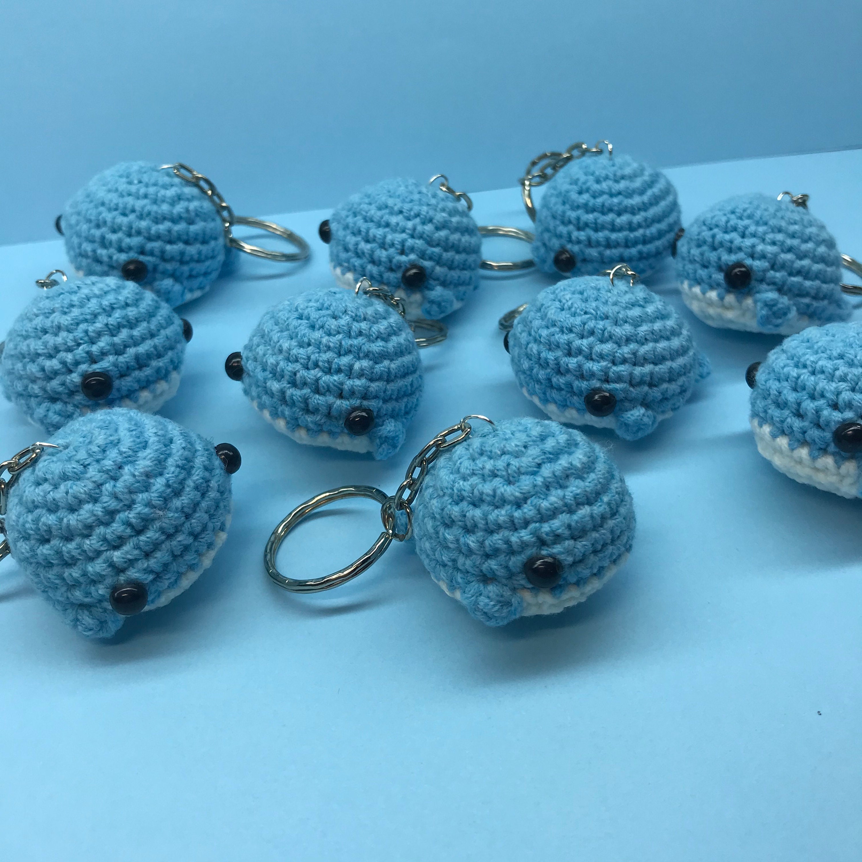 Crochet whale keychain toy Cute animal keychains Whale Etsy