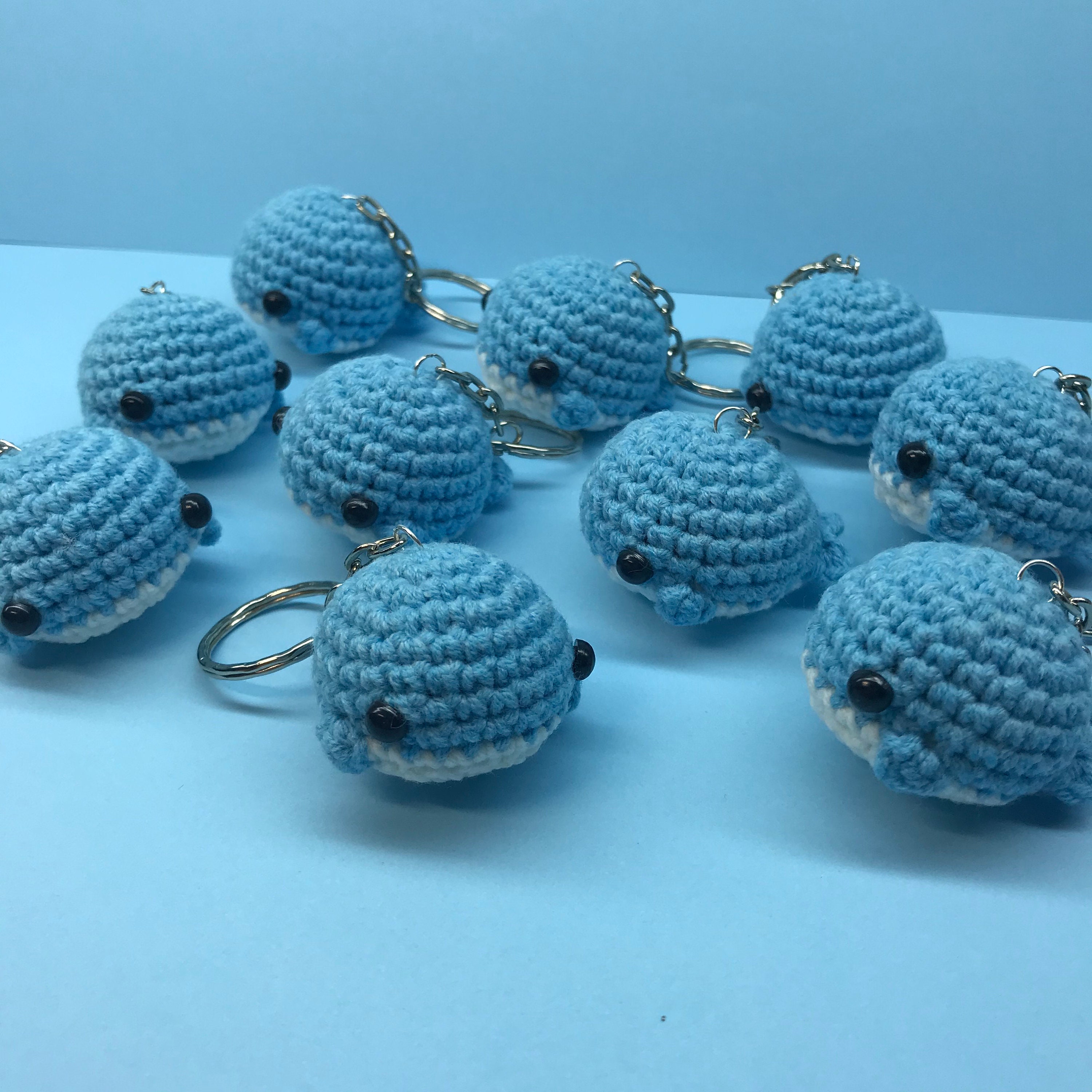 Crochet whale keychain toy Cute animal keychains Whale Etsy