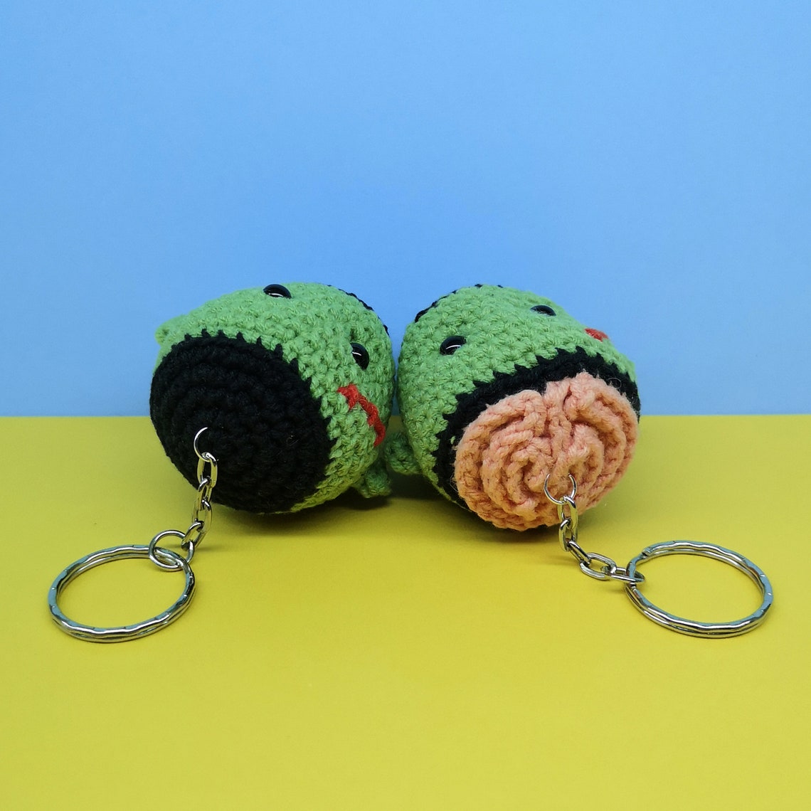 Crochet zombie PATTERN keychain amigurumi Etsy