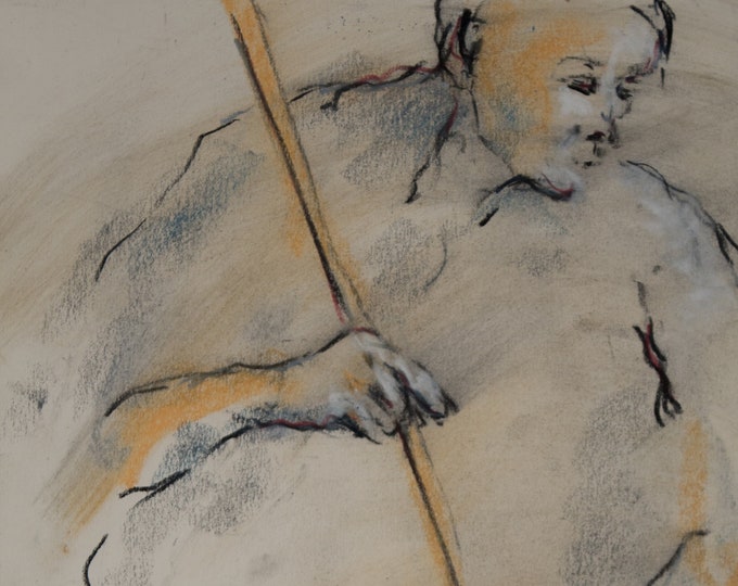 Sweep Gesture 32/original Drawing/charcoal and Pastel Chalk Etsy