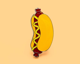 Hotdog enamel pin - Junk Food lapel pin