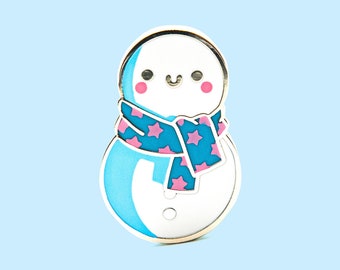 Snowman Pin - Hard enamel pin - Christmas lapel pin