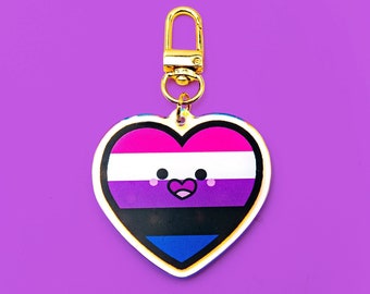 PRIDE LGBTQAI+ KEYCHAIN - Genderful Pride Flag acrylic keychain