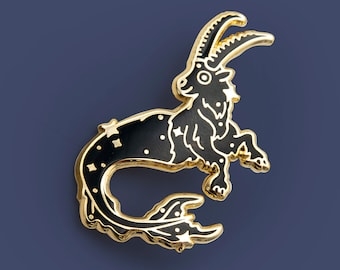 Capricorn pin- Hardenamel pin - zodiac sign lapel pin