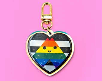 PRIDE LGBTQAI+ KEYCHAIN - Straight Ally Pride Flag acrylic keychain