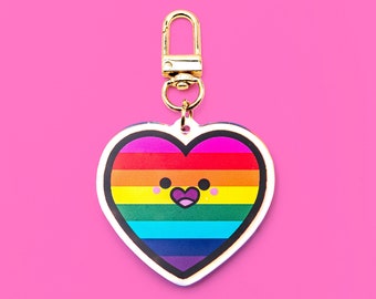 PRIDE LGBTQAI+ KEYCHAIN - Gilbert Baker Pride Flag acrylic keychain