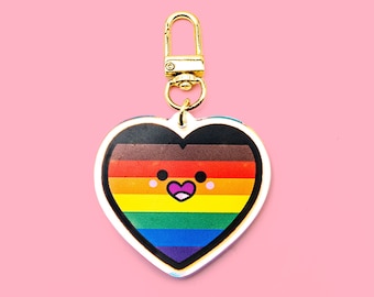 PRIDE LGBTQAI+ KEYCHAIN - Philadelphia's People of Color Pride Flag acrylic keychain