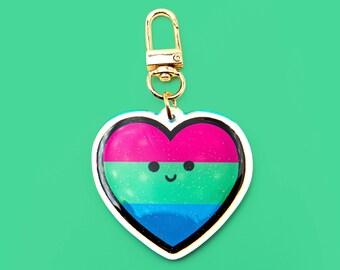 PRIDE LGBTQAI+ KEYCHAIN - Polysexual Pride Flag acrylic keychain
