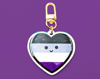 PRIDE LGBTQAI+ KEYCHAIN - Asexual Pride Flag acrylic keychain