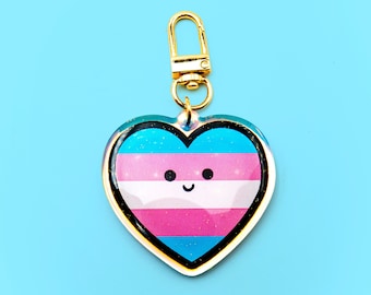 PRIDE LGBTQAI+ KEYCHAIN - Transgender Pride Flag acrylic keychain