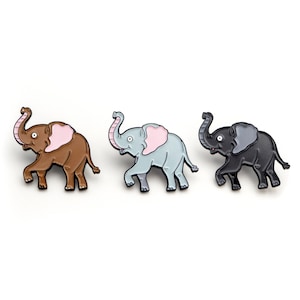 Baby Elephant enamel pin - African Elephant, Indian elephant and Asian Elephant lapel pin
