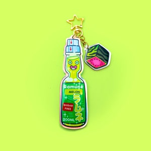 Ramuné Melon Keychain - japanese soft drink