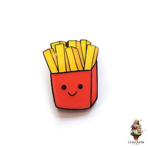 Fries enemal pin - Happy fries
