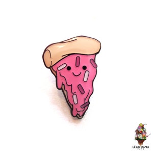 Pink Pizza Pin - soft enamel with expoy - junk food with sprinkles