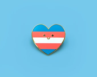 Transgender Pride Flag Heart Pin - Pride LGBTQAI+ Enamel Pin