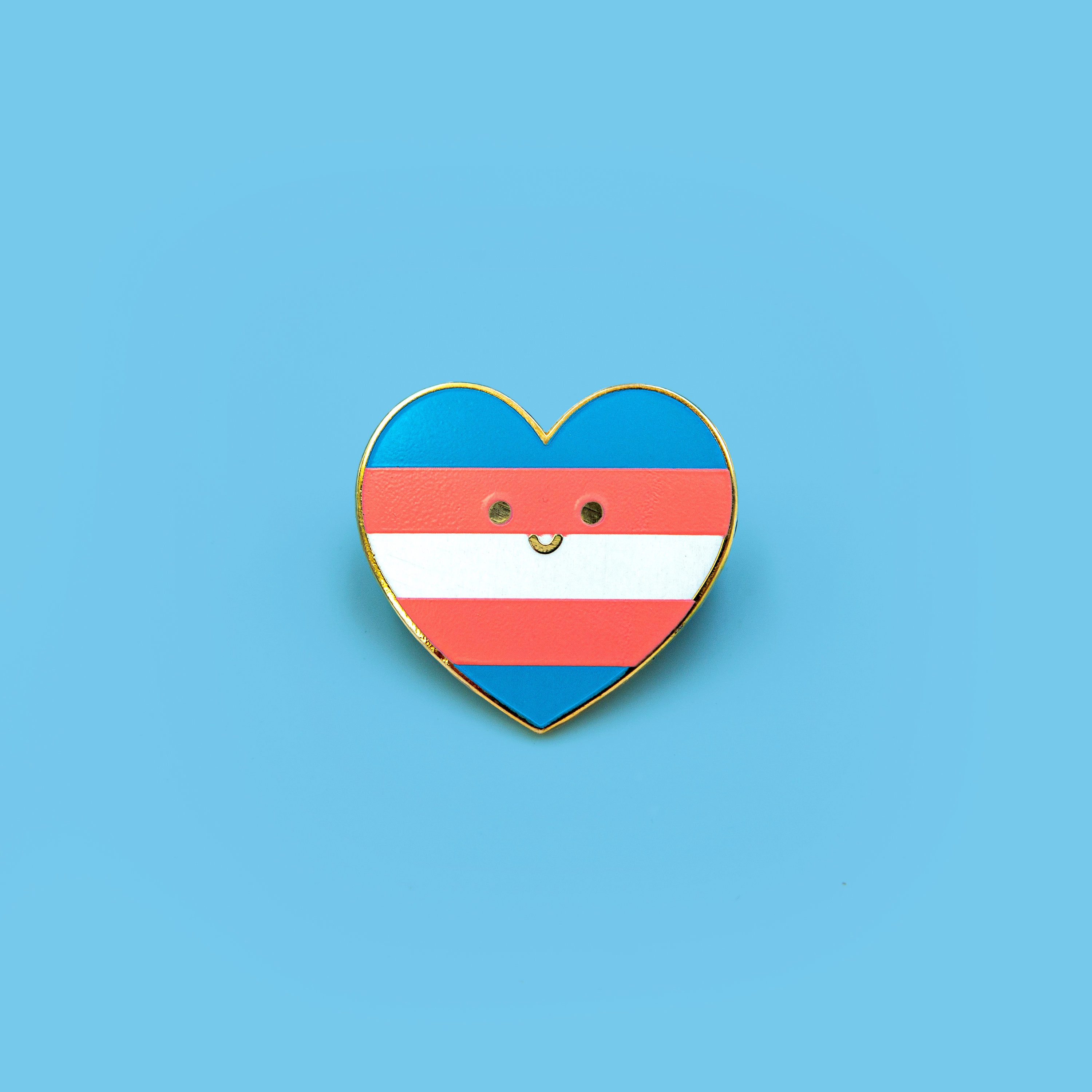 Transgender Pride Flag Heart Pin - Pride LGBTQAI+ Enamel Pin