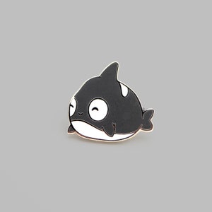 Baby killer whale enamel pin - Orca lapel pin