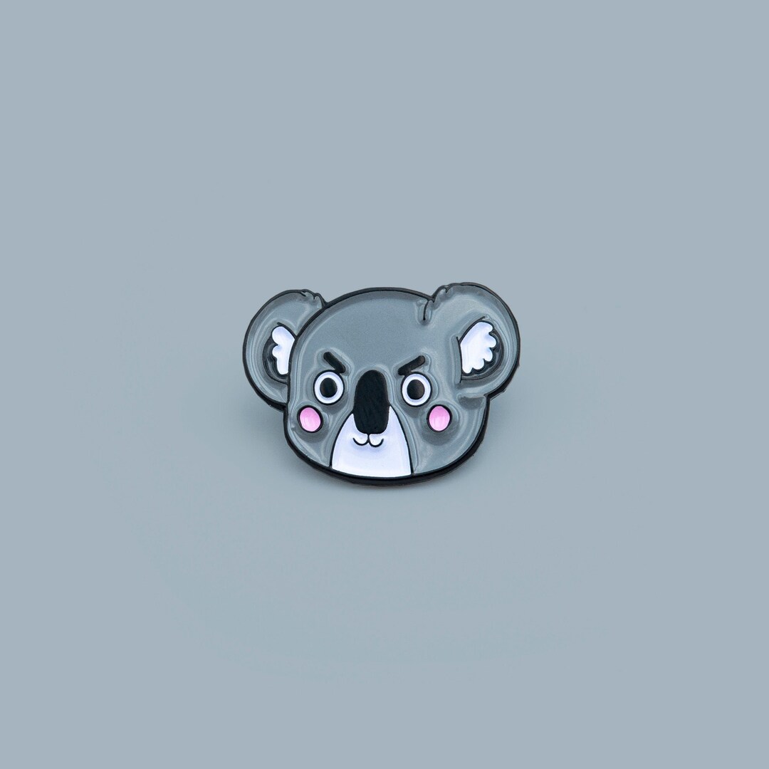 Grumpy Koala Enamel Pin Cute Animal Lapel Pin - Etsy