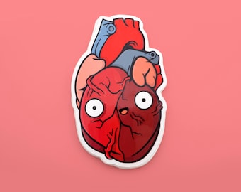 HEALTY HEART STICKER | Vinyl Die Cut human heart | organ sticker