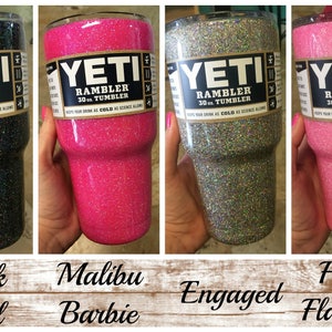 Single Color GLITTER YETI Decals/Customization not included 80 Colors 30oz Yeti Rambler