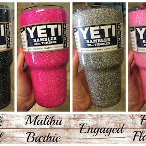 Single Color GLITTER YETI Decals/Customization not included 80 Colors 30oz Yeti Rambler