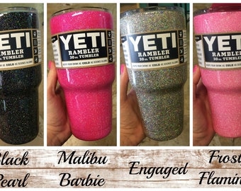 Single Color GLITTER YETI *Decals/Customization not included* 80+ Colors