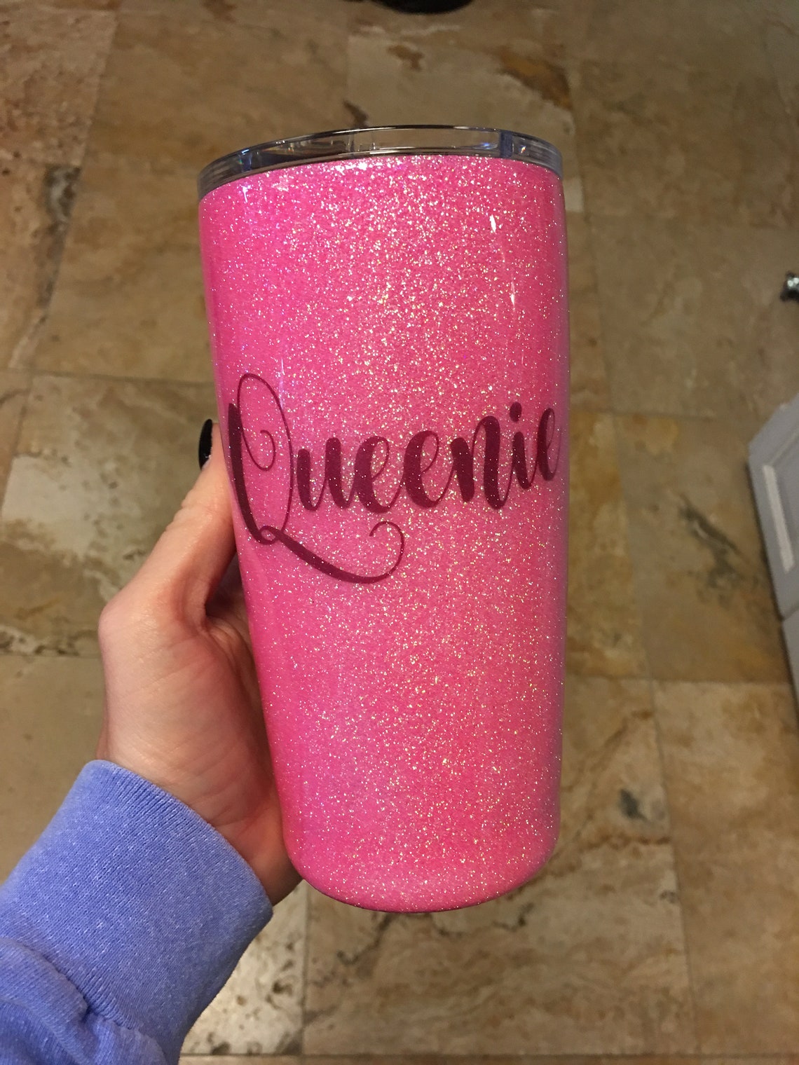 Frosty Flamingo Glittered Yeti no Decal Etsy