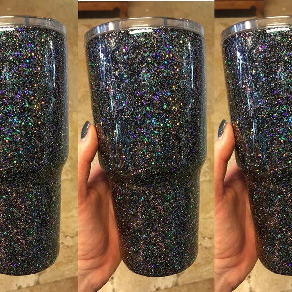 Black Chunky Glittered Yeti *No Decal*