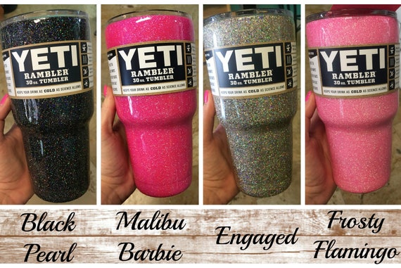 Single Color GLITTER YETI decals/customization Not Included 80 Colors 