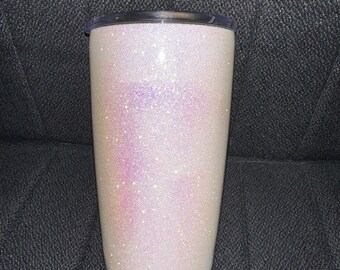 READY TO SHIP 20oz Yeti Tumbler - Snow White  Glitter