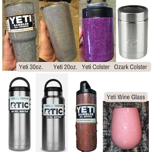 Single Color GLITTER YETI Decals/Customization not included 80 Colors image 6