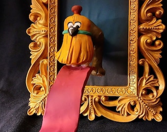 alice in wonderland (brush dog). Handmade polymer clay action figure.  Unique collectible.