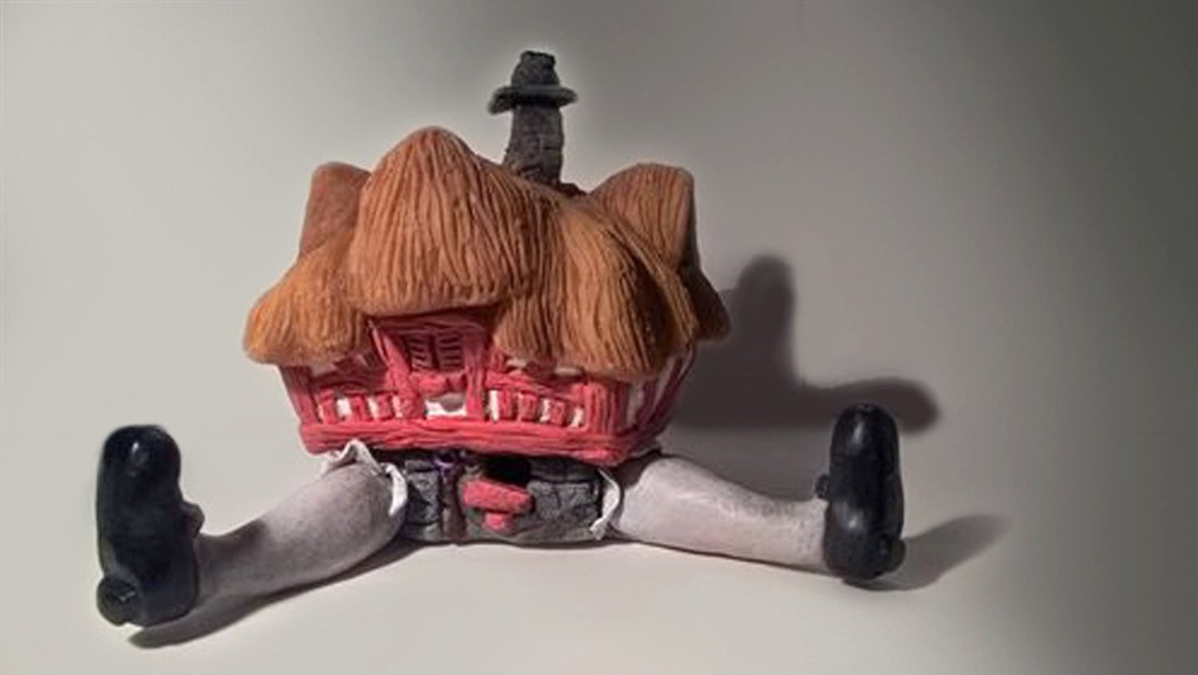 不思議の国のアリス（白ウサギの家）の手作りポリマークレイ製